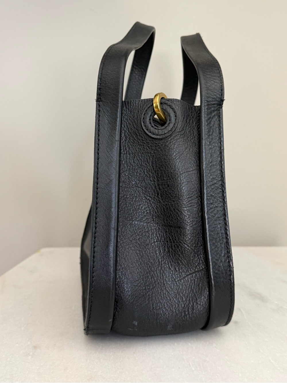 Madewell Sydney Black Leather Crossbody Handbag Removable Strap - Picture 7 of 8